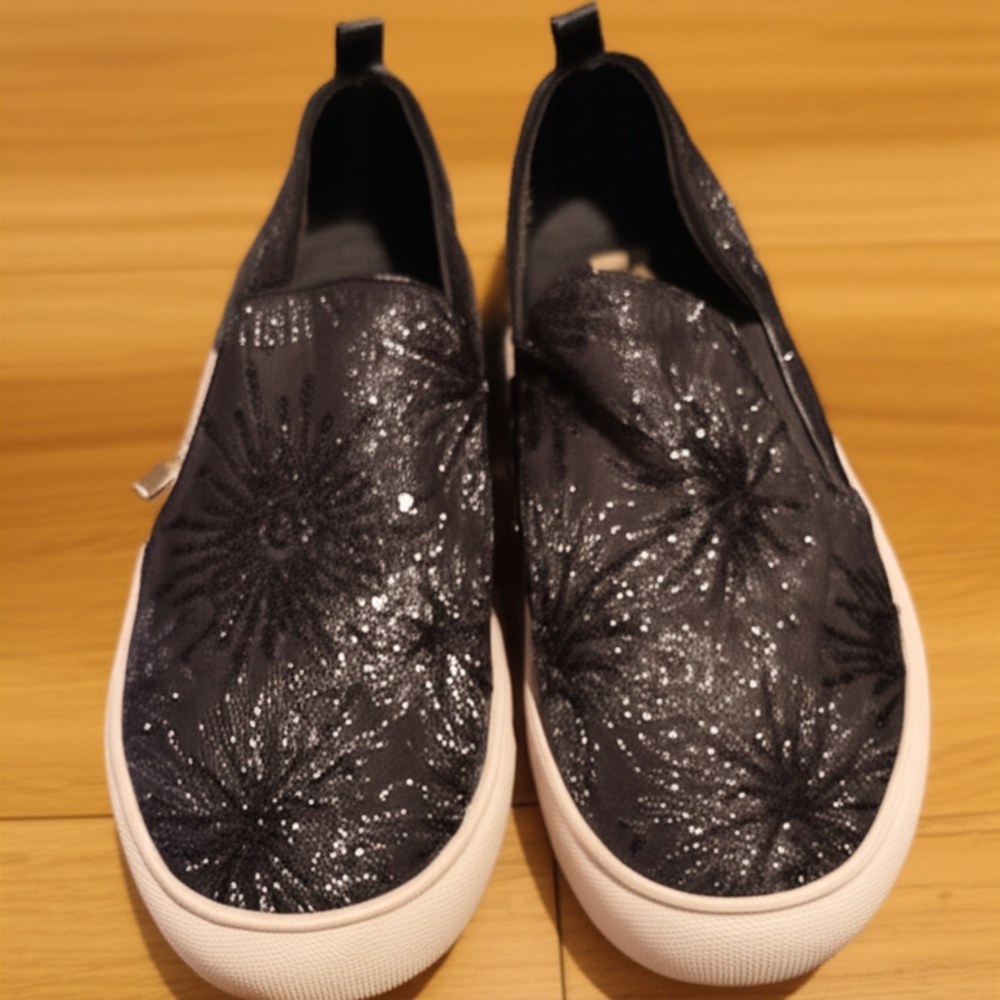 Steve Madden Black Sparkle Slip-On Sneakers